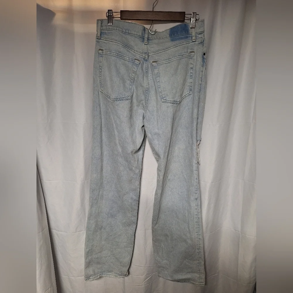 Abercrombie & Fitch Light Blue High Rise Distressed Jeans